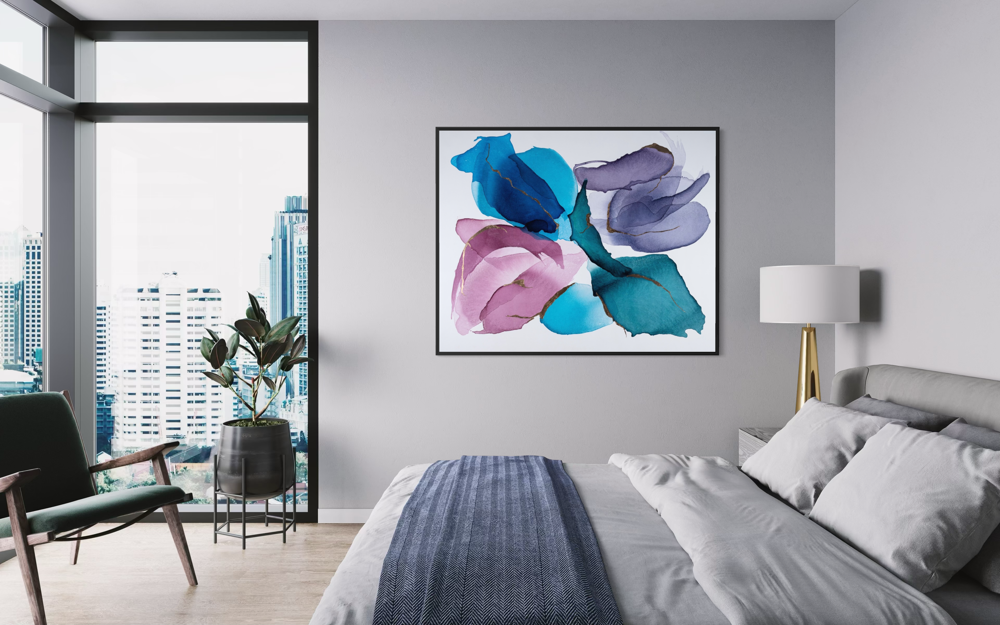 Aurum Bloom | 48"x60"